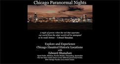 Desktop Screenshot of chicagoparanormalnights.com