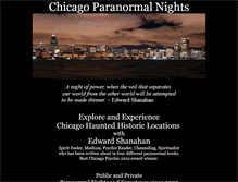 Tablet Screenshot of chicagoparanormalnights.com